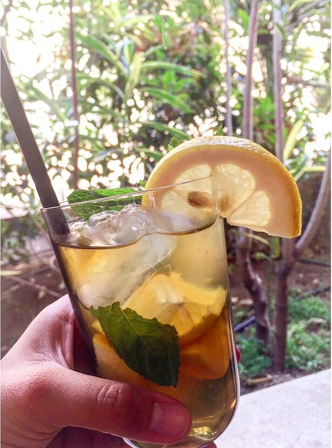 T&eacute; helado con hierbabuena de Pasteler&iacute;a Mallorca